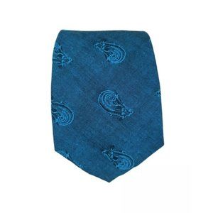 🆕MISSONI Blue Paisley Cotton Tie ITALY 55"/ 3.4" NWT